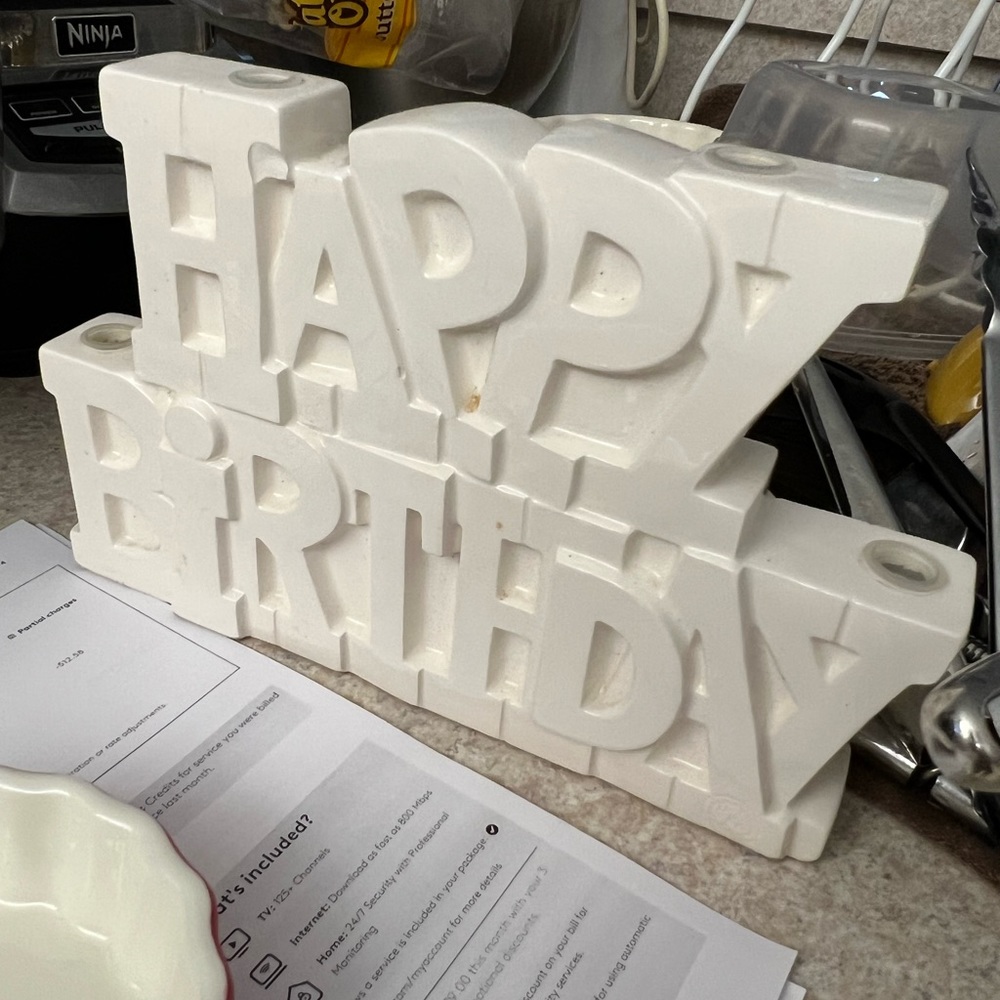 Happy Birthday Ceramic statue